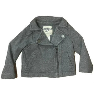 18 Months Oshkosh B'Gosh Gray Moto Jacket, Unisex